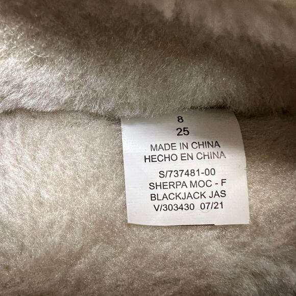 Old Navy Womens Slip On Faux Suede Sherpa-Lined House Slippers Mocassin Sz 8 - Picture 5 of 9